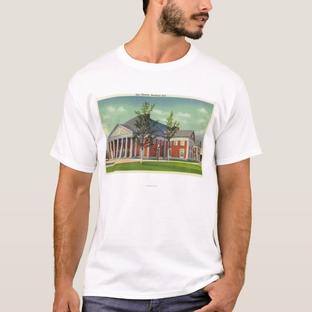 T-shirt Vue extérieure du théâtre de spa de Saratoga (Devant)