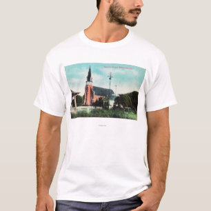 T-shirt Vue extérieure d'une église catholique