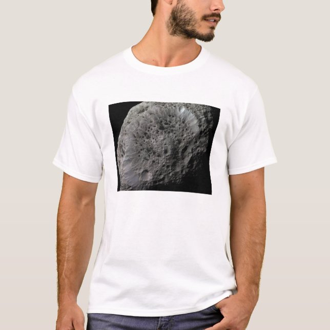 T-shirt Vue fausse couleur de la lune de Saturne Hyperion (Devant)