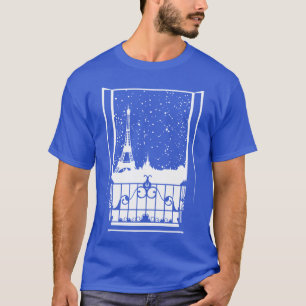 T-shirt Vue hivernale parisienne