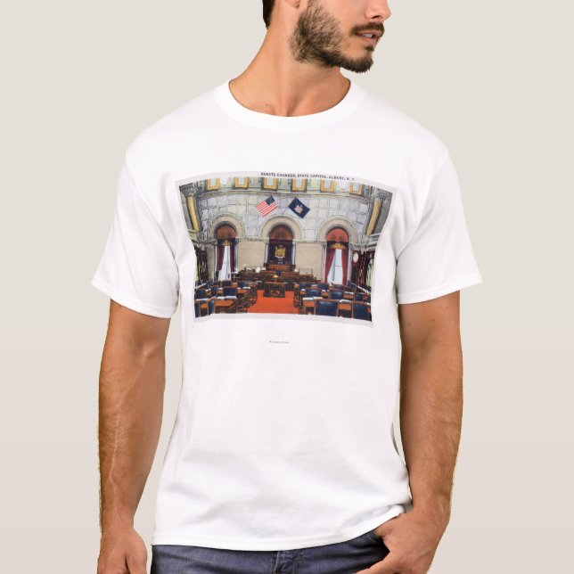 T-shirt Vue intérieure de chambre de sénat de capitol (Devant)
