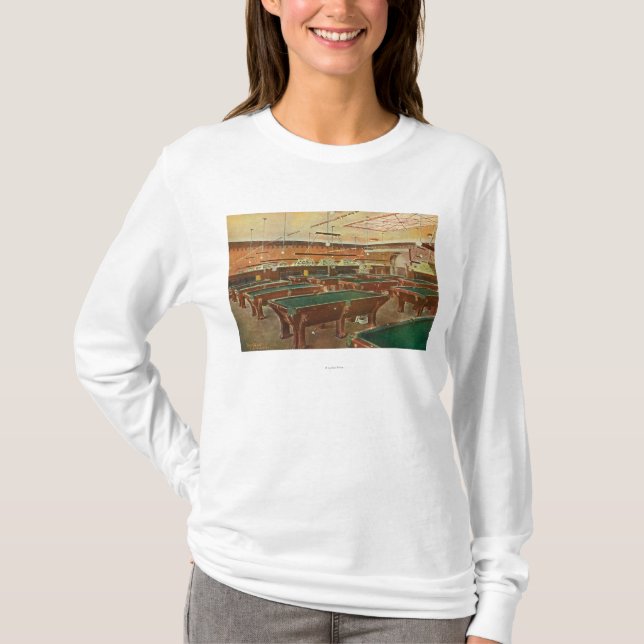 T-shirt Vue intérieure de la salle de billard de Graney (Devant)