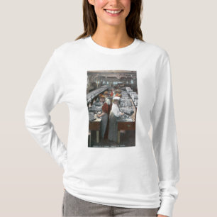 T-shirt Vue intérieure des travailleurs saumonés de