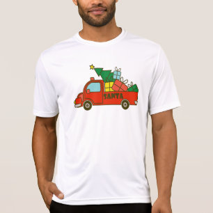 T-shirt Vue latérale du camion père Noël Joyeux Noël