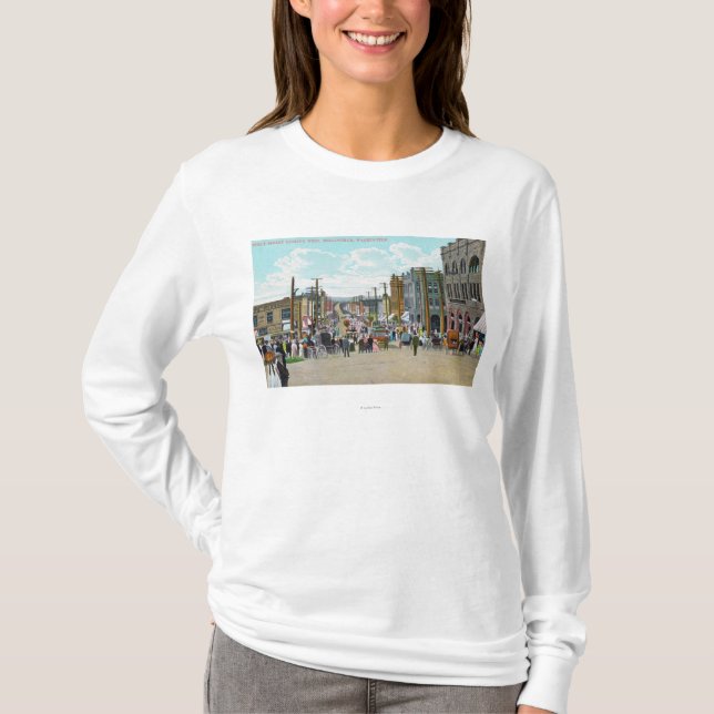 T-shirt Vue occidentale de rue de houx (Devant)