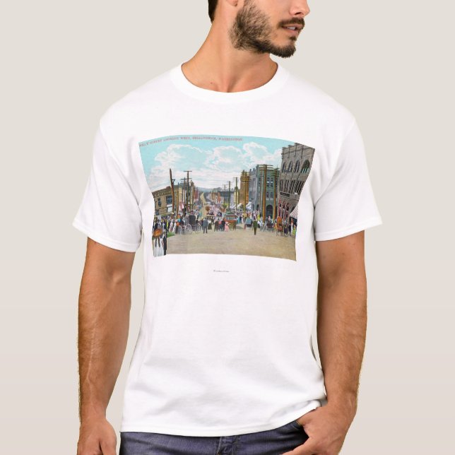 T-shirt Vue occidentale de rue de houx (Devant)