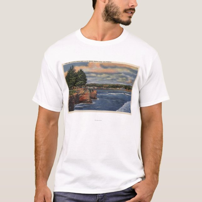 T-shirt Vue occidentale d'entraînement de falaise de (Devant)