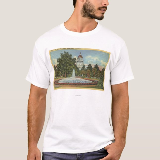 T-shirt Vue occidentale du capitol d'état (Devant)