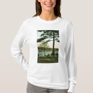 T-shirt Vue pittoresque au réservoir de Chestnut Hill