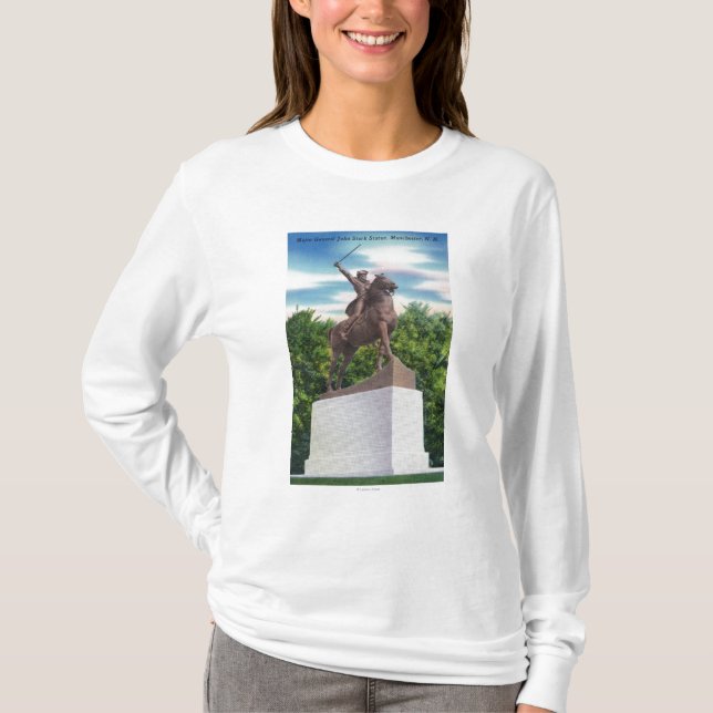 T-shirt Vue rigide de statue de GEN John (Devant)