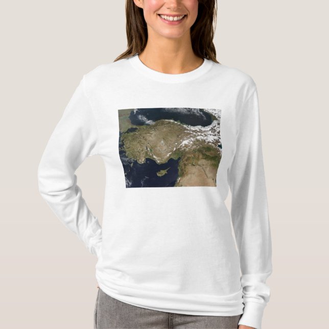 T-shirt Vue satellite de la Turquie (Devant)