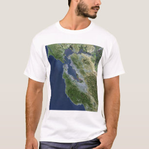 T-shirt Vue satellite de San Francisco, la Californie