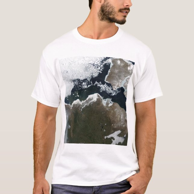 T-shirt Vue satellite du Nord-Ouest canadien (Devant)