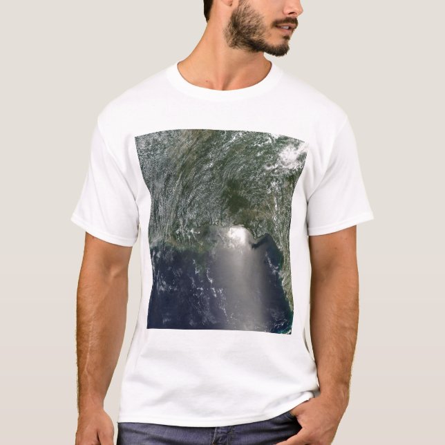 T-shirt Vue satellite d'une marée noire (Devant)