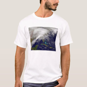 T-shirt Vue satellite d'une tempête massive d'hiver