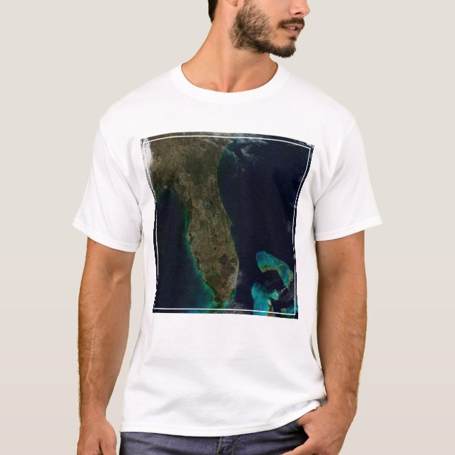 T-shirt Vue Satellite Sur La Floride. (Devant)