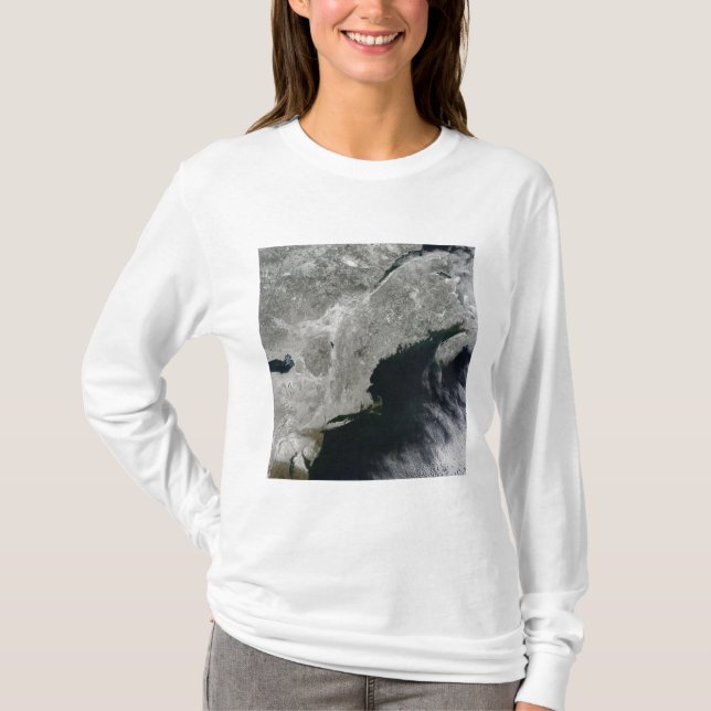 T-shirt Vue satellite sur la neige (Devant)