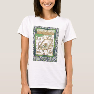 T-shirt Vue schématique de Mecque, montrant le Qua'bah, d