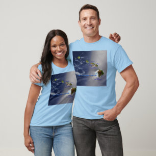 T-shirt Vue sur les îles Hawaiiennes Unisex