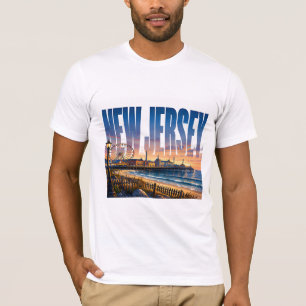 T-shirt Vues océaniques de la promenade côtière du New Jer