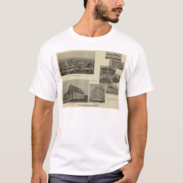 T-shirt Vues, Spokane, lavage (Devant)