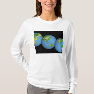 T-shirt Vues topographiques du monde