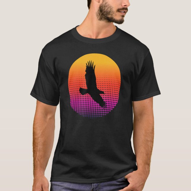 T-shirt Vulture Eagle Bird Flying in the Sky at Sunset Ani (Devant)