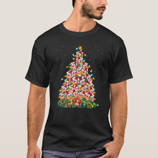 T-shirt Vulture  Xmas Lights Santa Vulture Christmas Tree (Devant)