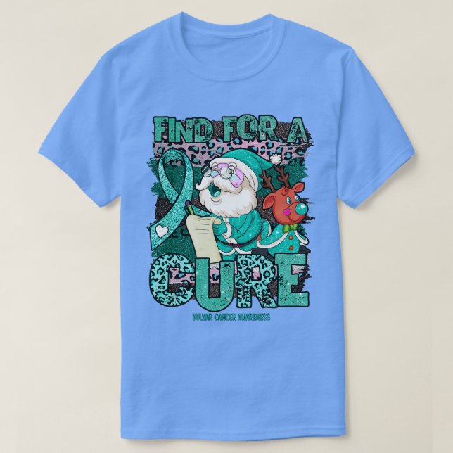 T-shirt Vulvar Sensibilisation léopard de Noël cure père N (Design devant)