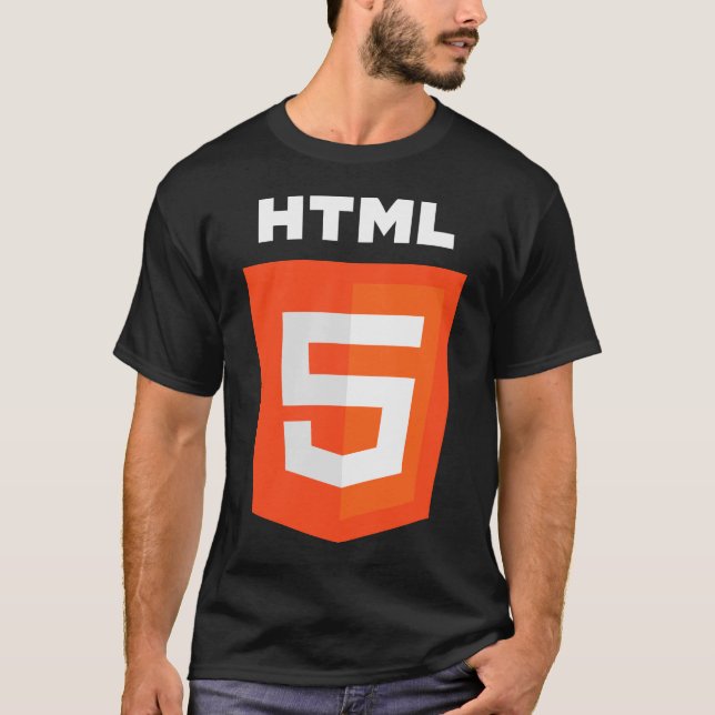 T-shirt W3 W3C de fonctionnaire de logo de HTML 5 (Devant)