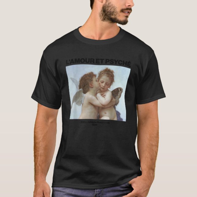 T-shirt W A Bouguereau L Amour et Psych Le premier Kiss T  (Devant)