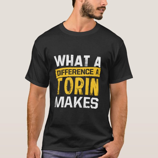 T-shirt W A Difference A Torin Makes Name Torin (Devant)