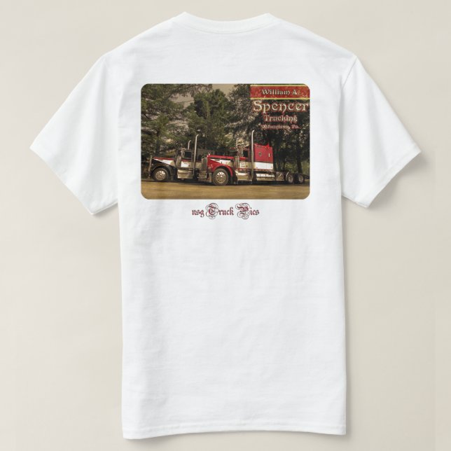 T-shirt W.A. Spencer Trucking #2 (avant vide) (Design dos)
