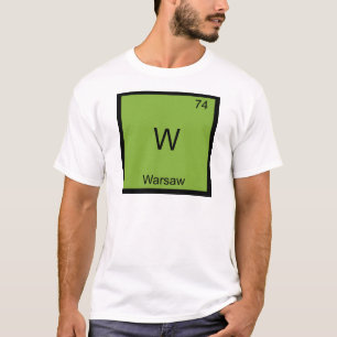 T-shirt W - Chimie drôle de Varsovie Élément Symbole T-shi