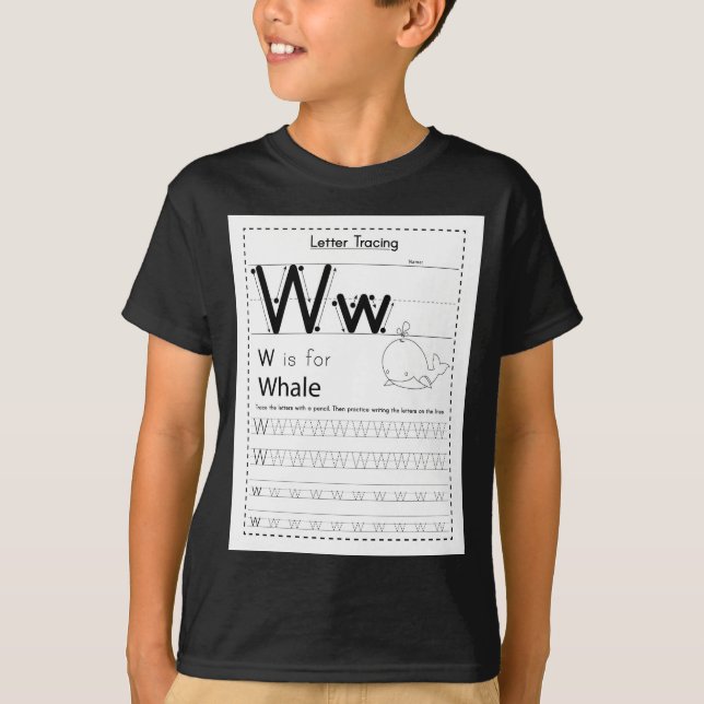 T-shirt W est pour la baleine (Devant)