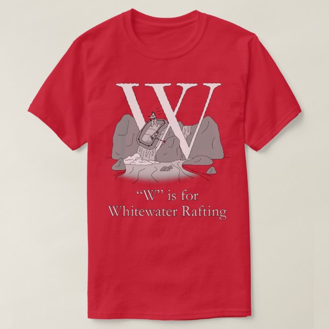 T-shirt W est pour le rafting en eau vive (Design devant)