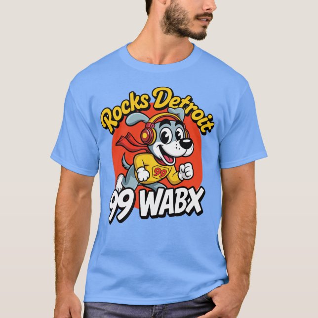 T-shirt WABX 99 vintage Détroit (Devant)