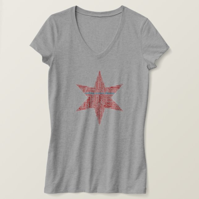 T-shirt WAC Chicago Star V- Cou (Design devant)