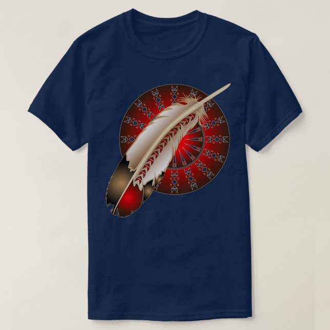 T-shirt Wacipi Pow Wow rouge  (Design devant)