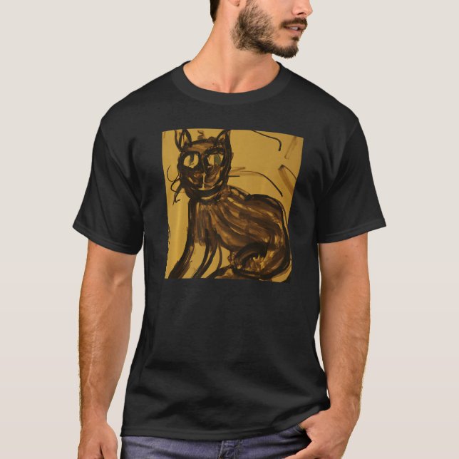 T-shirt Wacky cat artwork kitten pun (Devant)