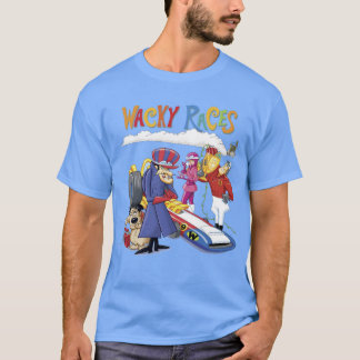 T-shirt Wacky Races 60s 70s 90s 80s Cartoon Scifi Retro