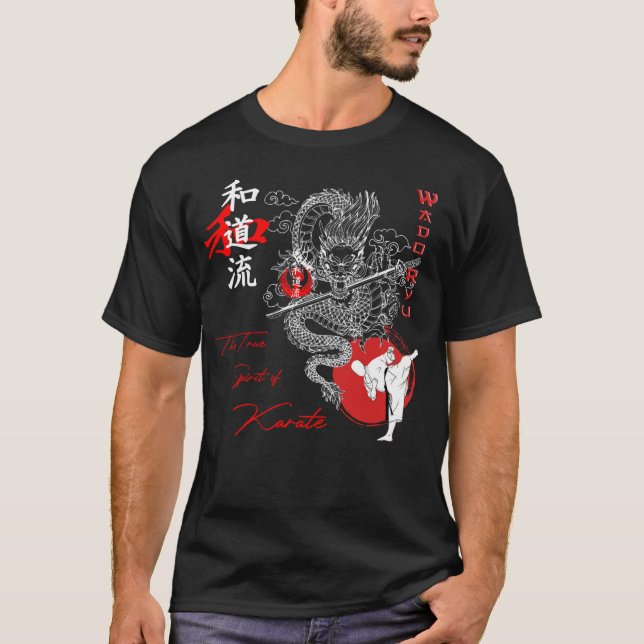 T-shirt Wado Ryu Karate True Spirit par Zanshin-Art T-Shir (Devant)