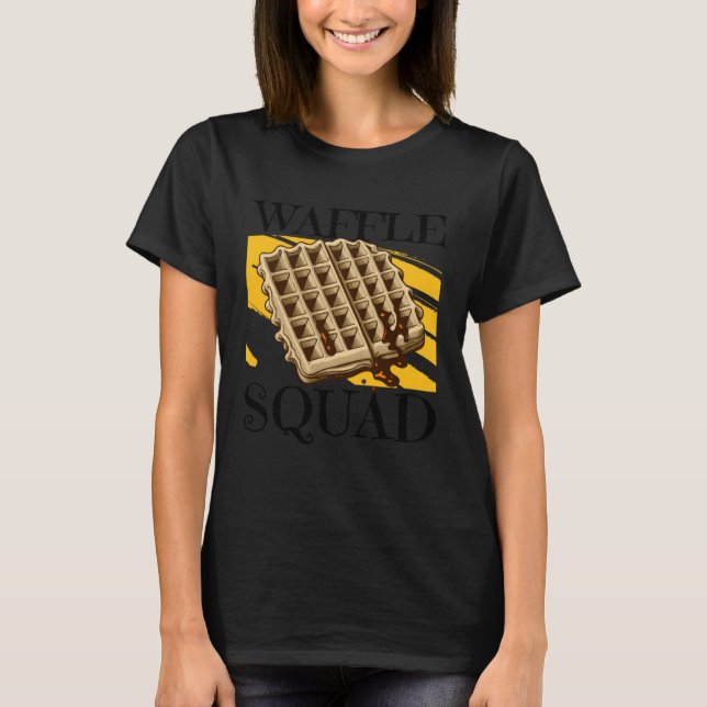 T-shirt Waffer Squad Ironic Waffle Chef de Hobby Gourmet (Devant)