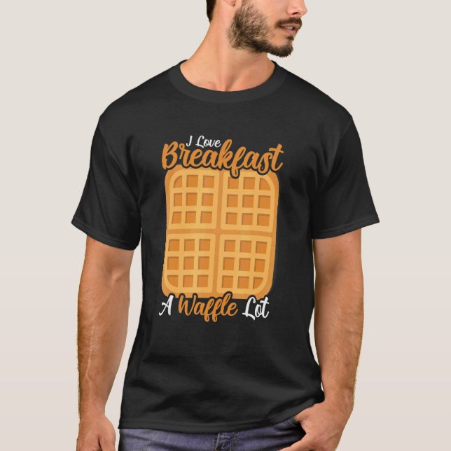 T-shirt Waffle Breakfast Foods Dessert Mini Waffle Food (Devant)