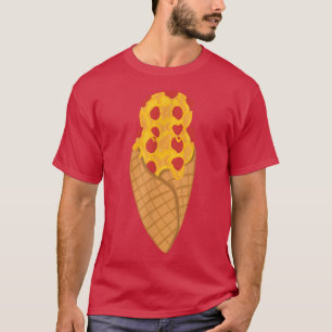 T-shirt Waffle Cone Cheesy Pepperoni Pizza Crème de glace