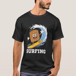 T-shirt Waffle Playing Surfing Waffles Food Lover