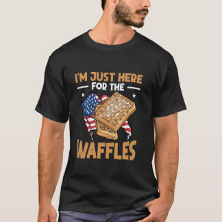 T-shirt Waffle USA American Flag Patriotic Here For The W