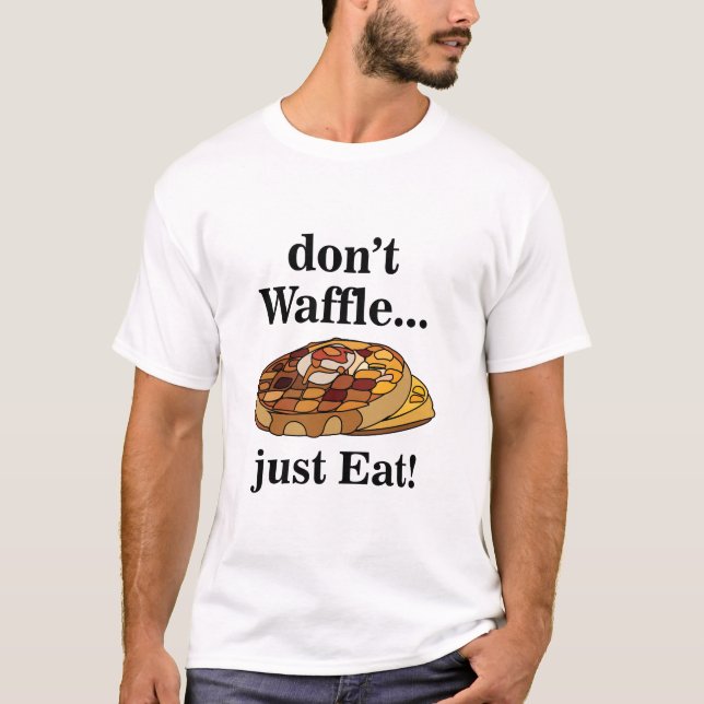 T-shirt Waffles Food Funny (Devant)