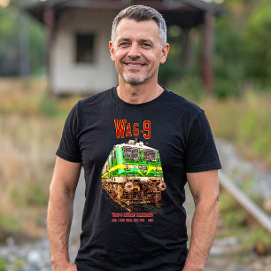 T-shirt WAG-9 Locomotive. Train de marchandises des chemin