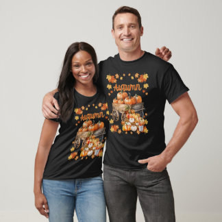 T-shirt Wagon de récolte d'automne